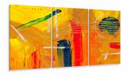Quadro Decorativo Abstrato Amarelo 120x60 cm