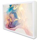 Quadro Decorativo Abstrato Aquarela Luxo em Moldura Caixa Quadro Decorativo Abstrato Aquarela Luxo em Moldura Caixa