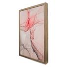 Quadro Decorativo Abstrato Aquarela Rose em Moldura Caixa Quadro Decorativo Abstrato Aquarela Rose em Moldura Caixa