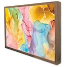Quadro Decorativo Abstrato Arco-íris em Moldura Caixa
