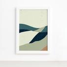 Quadro Decorativo Abstrato Areia Fria Mold Branca 22x32cm