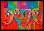 Quadro Decorativo Abstrato Artístico Moderno Pintura Representação Salas Quartos Com Moldura RC072