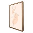 Quadro Decorativo Abstrato Ballet em Linhas em Moldura Caixa