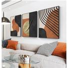Quadro decorativo abstrato blocos de cores linhas pretas moderno escandinavo casa sala quarto hall