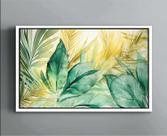 Quadro Decorativo Abstrato Canvas Filete Natureza Folhagens Folhas Salas