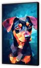 Quadro Decorativo Abstrato Cão Pet Shop Salas Tela Canvas Premium G01