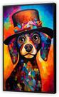 Quadro Decorativo Abstrato Cão Pet Shop Salas Tela Canvas Premium G03