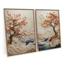 Quadro Decorativo Abstrato Coast Wisdom Tree Kit 2 Quadros Árvore Artísticas Moderna C/ Moldura - Bimper Quadro Decorativo Abstrato Coast Wisdom Tree Kit 2 Quadros Árvore Artísticas Moderna C/ Moldura - Bimper