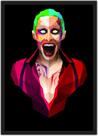 Quadro Decorativo Abstrato Coringa Super Heróis Nerd Geek Decorações Com Moldura G02