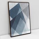 Quadro Decorativo Abstrato Elementos Geométricos em tela Canvas