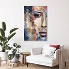 Quadro Decorativo Abstrato Em Canvas Olhar De Mulher