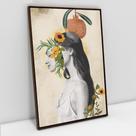 Quadro Decorativo Abstrato Face Flowers em tela Canvas