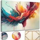 Quadro Decorativo Abstrato Fantasia Explosao Cores Vivas Fantasia Tela Tecido Canvas Alta Definição