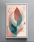 Quadro Decorativo Abstrato Folha Canvas Moldura Filete Paisagem Folhas Quadro Decorativo Abstrato Folha Canvas Moldura Filete Paisagem Folhas