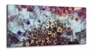 Quadro Decorativo Abstrato Fractal Sala quarto 130x60 em Tecido Canvas 1 Quadro Decorativo Abstrato Fractal Sala quarto 130x60 em Tecido Canvas 1
