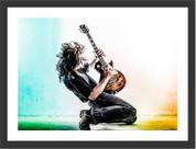 Quadro Decorativo Abstrato Guitarra Guitarrista Decorações Com Moldura Quadro Decorativo Abstrato Guitarra Guitarrista Decorações Com Moldura