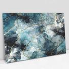 Quadro Decorativo Abstrato Mármore Azul em tela Canvas