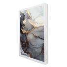 Quadro Decorativo Abstrato Mármore Black Gray em Moldura Caixa Quadro Decorativo Abstrato Mármore Black Gray em Moldura Caixa