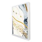 Quadro Decorativo Abstrato Mármore Delicado em Moldura Caixa