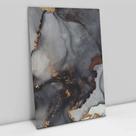 Quadro Decorativo Abstrato Mármore Elegance Black Gray em tela Canvas