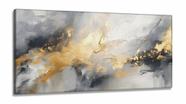Quadro Decorativo Abstrato Marmore em Tecido Canvas 130x60 cm