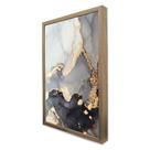 Quadro Decorativo Abstrato Mármore Gray em Moldura Caixa Quadro Decorativo Abstrato Mármore Gray em Moldura Caixa