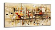 Quadro Decorativo Abstrato Moderno Geometrico em Tecido Canvas 130x60 cm Quadro Decorativo Abstrato Moderno Geometrico em Tecido Canvas 130x60 cm