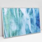Quadro Decorativo Abstrato Pincelada Azul Claro em tela Canvas