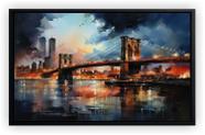Quadro Decorativo Abstrato Ponte do Brooklyn New York Salas Tela Canvas Premium Quadro Decorativo Abstrato Ponte do Brooklyn New York Salas Tela Canvas Premium