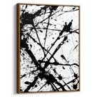 Quadro decorativo Abstrato Preto e Branco - Caos em Harmonia Explosiva - Art Canvas