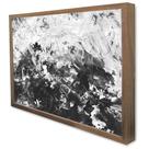 Quadro Decorativo Abstrato Preto e Branco em Moldura Caixa