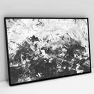Quadro Decorativo Abstrato Preto e Branco em tela Canvas