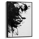 Quadro decorativo Abstrato Preto e Branco - Vislumbre da Alma Fragmentada - Art Canvas