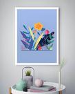Quadro Decorativo Abstrato Ramos Flores - 70x50cm