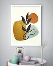 Quadro Decorativo Abstrato Sol Ramo - 70x50cm
