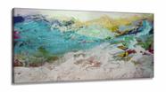 Quadro Decorativo Abstrato Tons Claros 130x60 em Tecido Canvas Quadro Decorativo Abstrato Tons Claros 130x60 em Tecido Canvas