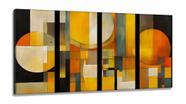 Quadro Decorativo Abstrato Tons de Amarelo em Tecido Canvas 130x60 cm Quadro Decorativo Abstrato Tons de Amarelo em Tecido Canvas 130x60 cm