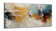 Quadro Decorativo Abstrato Tons de Beje em Tecido Canvas 130x60 cm Quadro Decorativo Abstrato Tons de Beje em Tecido Canvas 130x60 cm
