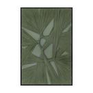 Quadro Decorativo Abstrato Tons Escuros Moldura Madeira Fino Acabamento