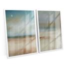 Quadro Decorativo Abstrato Tons Suaves Com Moldura E Vidro - Bimper