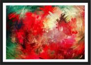 Quadro Decorativo Abstrato Tons Vermelhos Salas Decoração