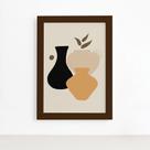 Quadro Decorativo Abstrato Vasos Mold Marrom 22x32cm Quadro Decorativo Abstrato Vasos Mold Marrom 22x32cm