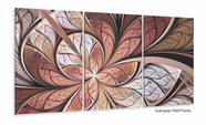 Quadro Decorativo Abstrato Vitral Rosê Mosaico