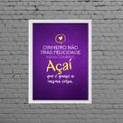 Quadro Decorativo Açaí Felicidade 33x24cm