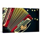 Quadro decorativo Acordeão Instrumentos Tela em Tecido