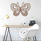 Quadro Decorativo Adorno Borboleta 3mm Vazado - Mdf