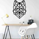 Quadro Decorativo Adorno Lobo 3mm Vazado - Mdf