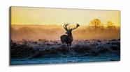 Quadro Decorativo Águia Artístico Mosaico em Tecido Canvas 130x60 cm