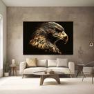 Quadro Decorativo Águia De Ouro Arte Tecido Canvas Quadro Decorativo Águia De Ouro Arte Tecido Canvas