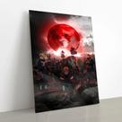 Quadro decorativo Akatsuki Naruto Lua vermelha anime Quadro decorativo Akatsuki Naruto Lua vermelha anime